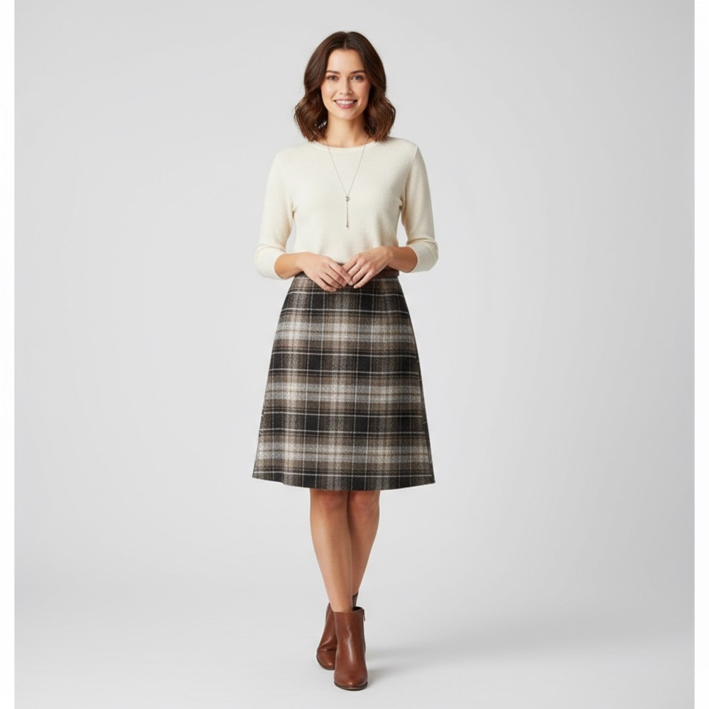 j.g. hook vintage Plaid A-Line Skirt 12P